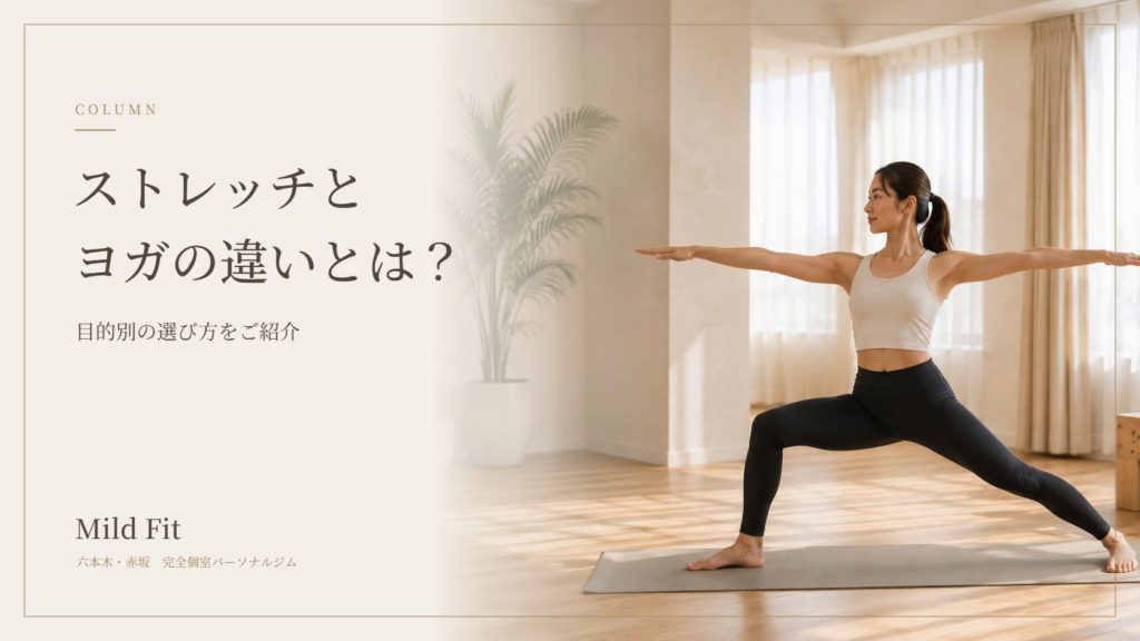 ストレッチとヨガの違いとは？目的別の選び方｜六本木・赤坂のパーソナルジム